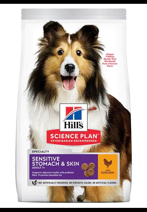 Hills Dog Adult Med/Large Sensitive Stomach & Skin 12Kg