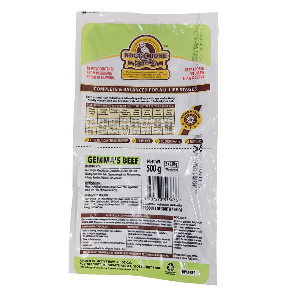 Doggobone Gemma's Beef 500g