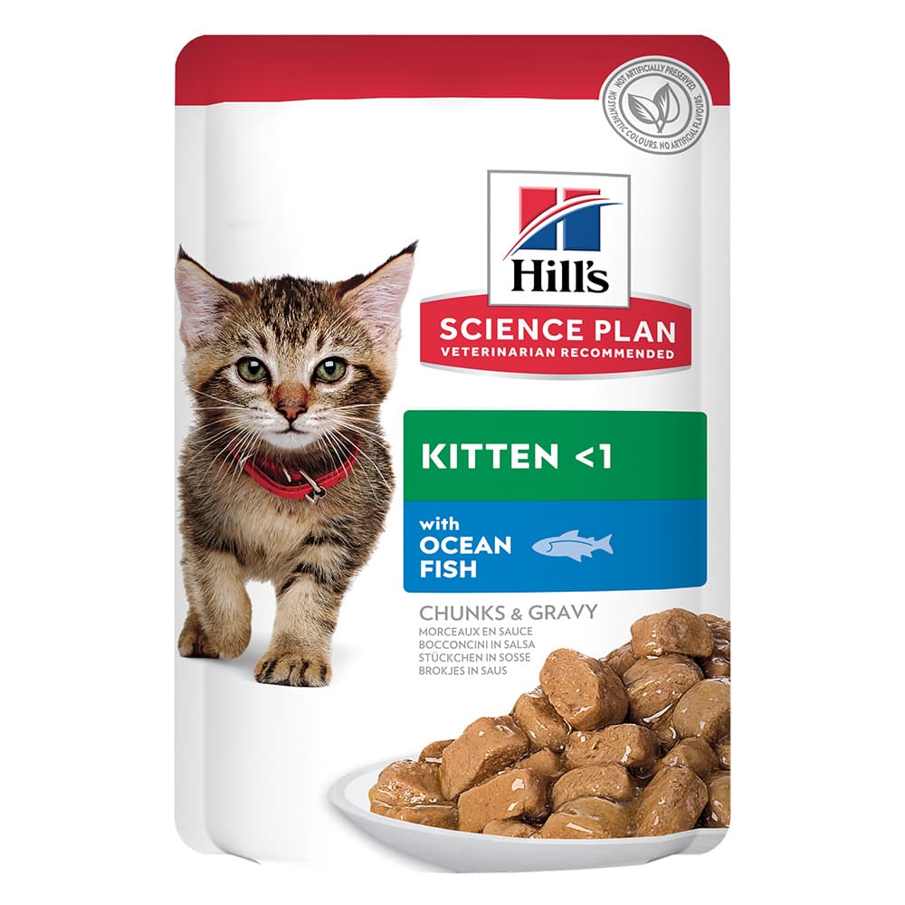 Hills Kitten Ocean Fish Pouches 12x85g