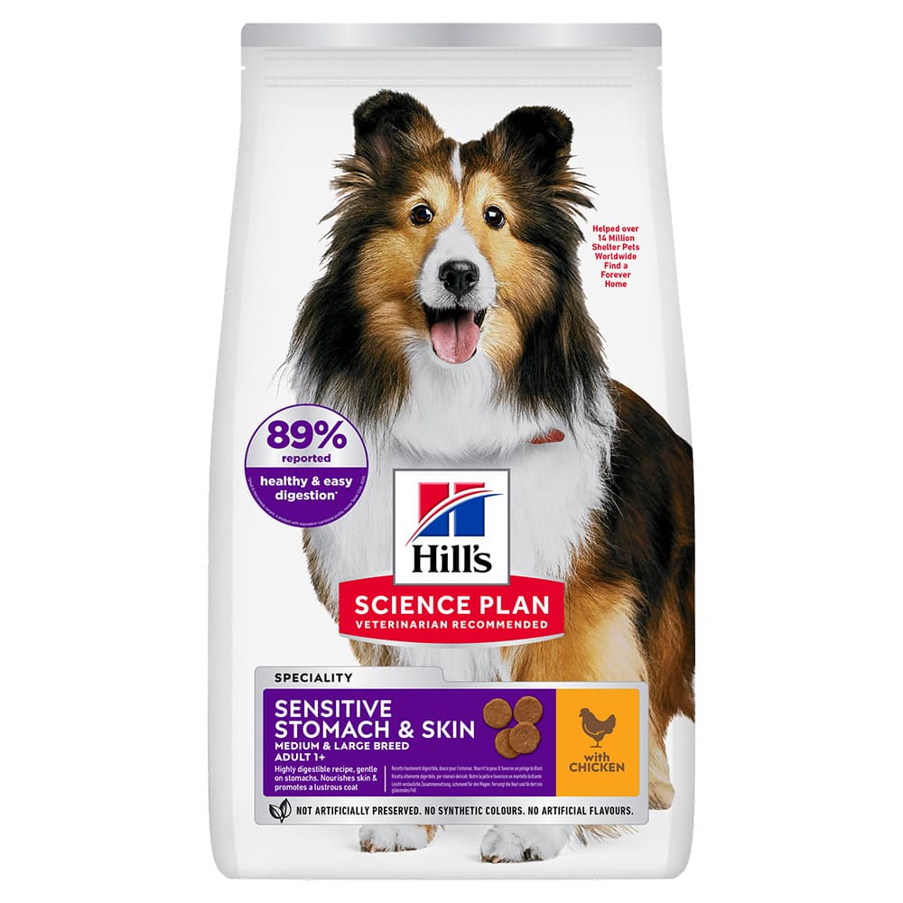 Hills Dog Adult Med/Large Sensitive Stomach & Skin 2.5kg