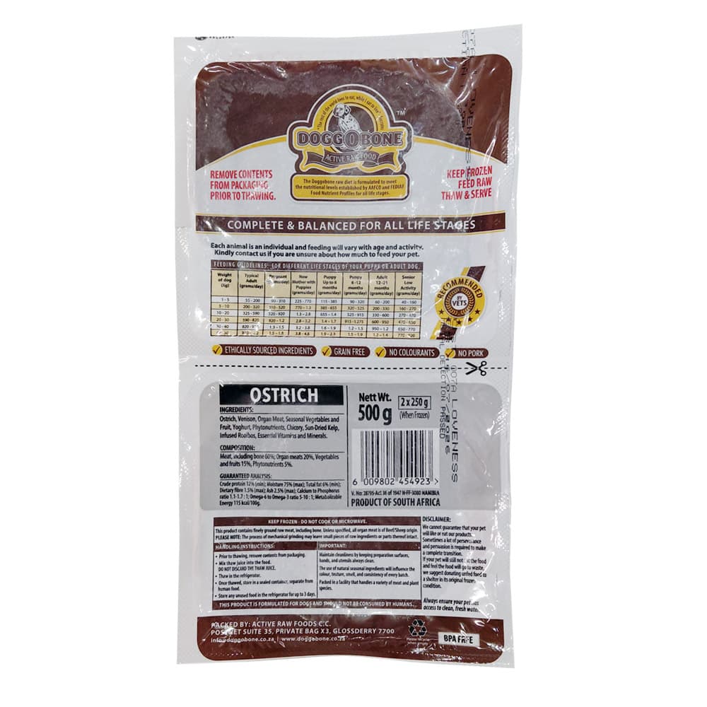Doggobone Ostrich 500g
