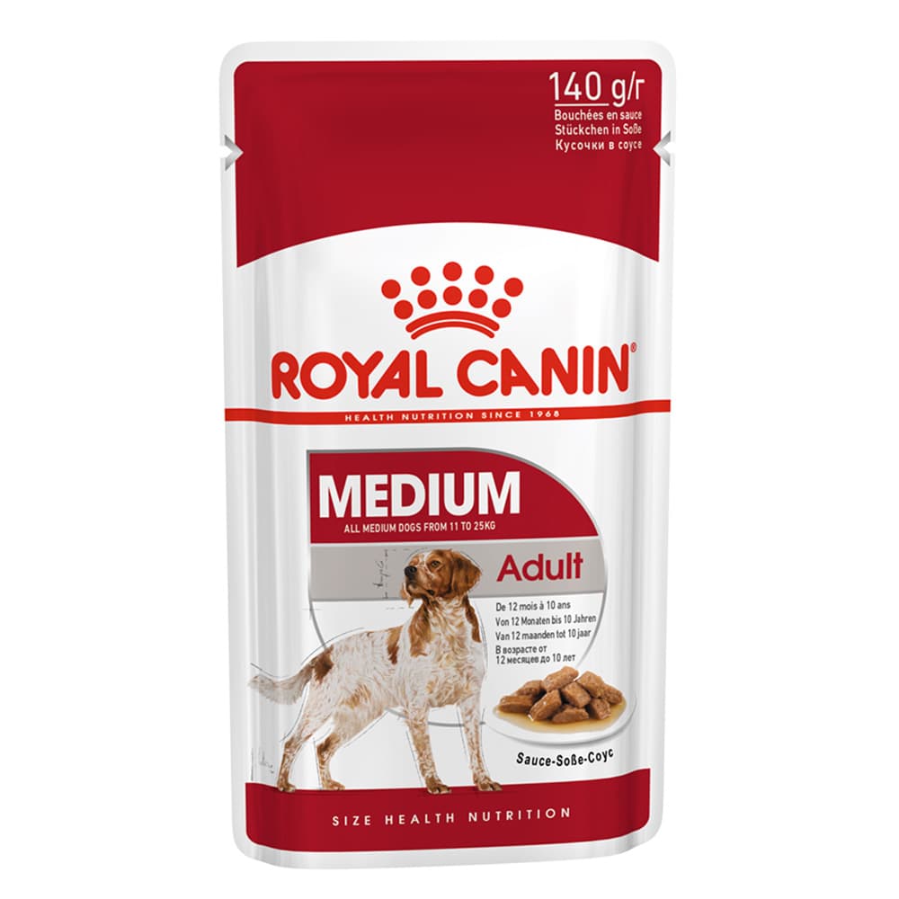 Royal Canin Medium Adult Chunks In Gravy 140g