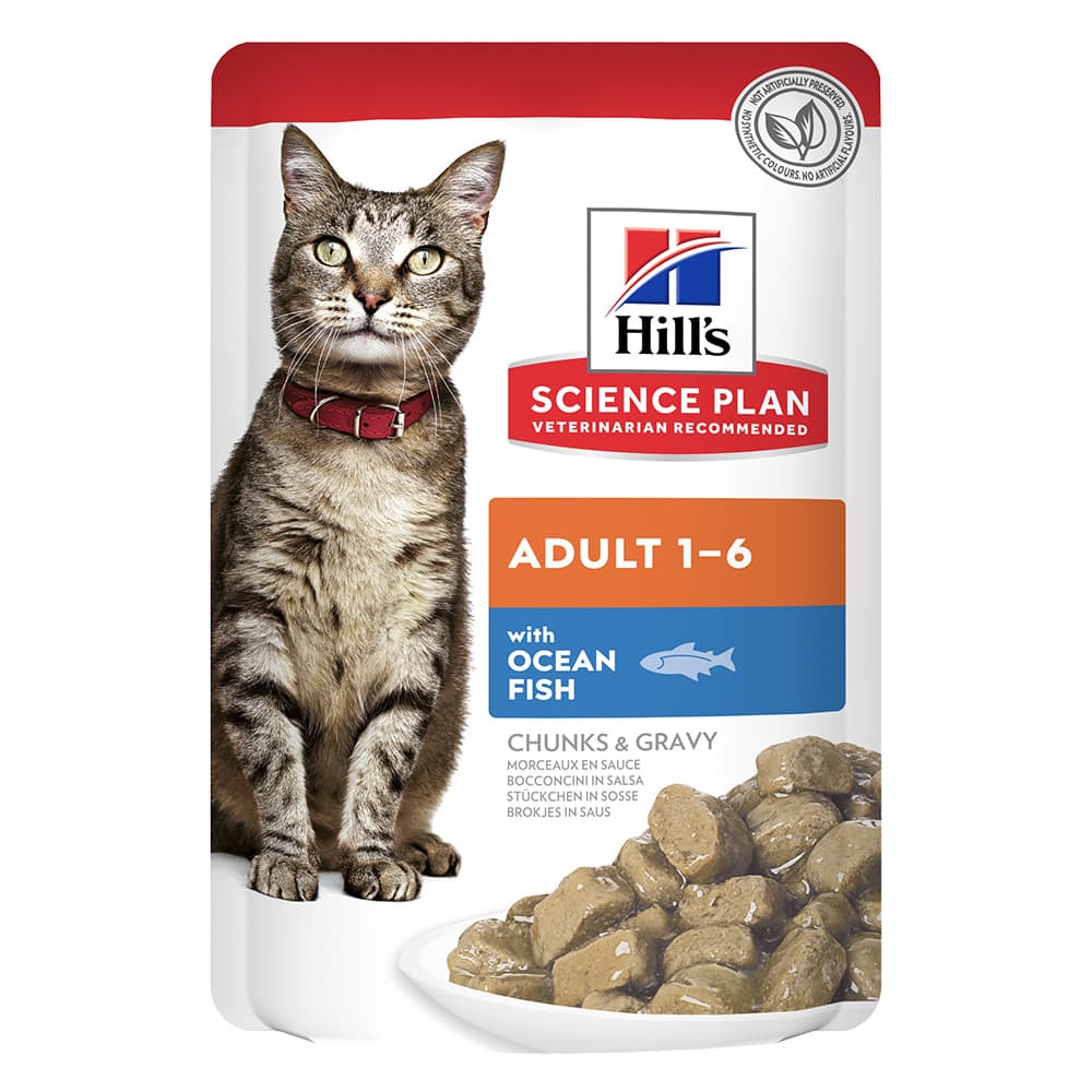 Hills Cat Adult Ocean Fish Pouches 12x85g